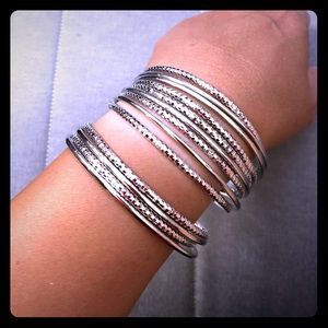 Silver bangles